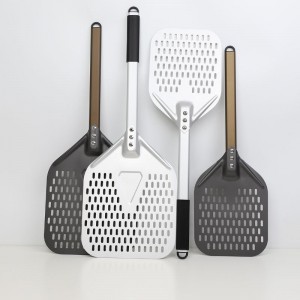 取り外し可能なアルミニウムハンドル陽極酸化8インチ10インチ穴あきアルミニウムピザピールピザシャベルピザピザパドルオーブンアクセサリー