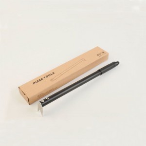 回転ピザフォークピザナイフアルミニウム柄パンは丈夫で、キッチンやベイクツールの保管や移動が容易で、黒